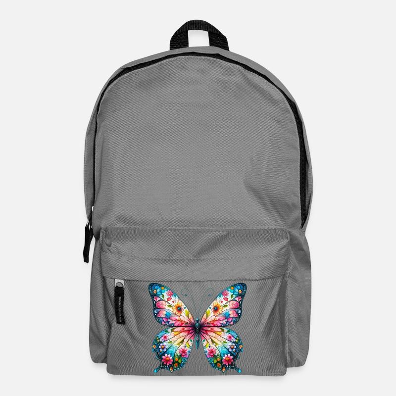 Schmetterling - Rucksack - Mittelgrau