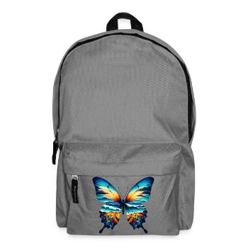 Schmetterling - Rucksack - Mittelgrau - Vorne