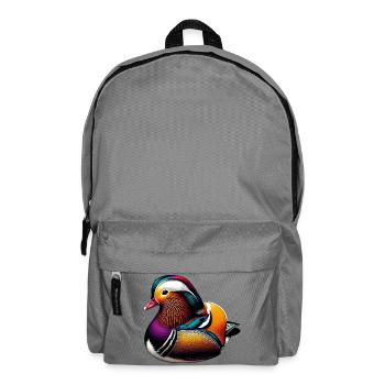 Mandarin duck - Backpack - elephant grey - Front