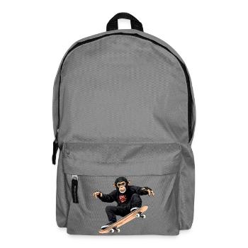 Singe Skateur / Skateboard Singe - Sac à dos - gris éléphant - Devant