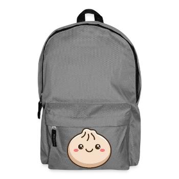 Adorable Dumpling Kawaii Food - Backpack - elephant grey - Front