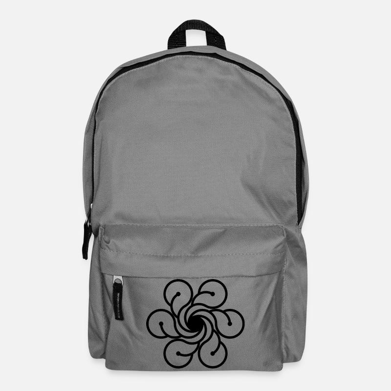 Cosmic Flower Vortex - Backpack - elephant grey