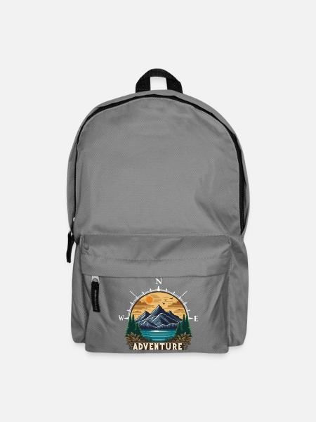 Bergsee Abenteuer Kompass - Rucksack - Mittelgrau