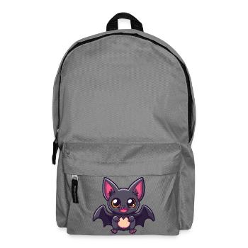 Fledermaus Halloween Lustig Comic - Rucksack - Mittelgrau - Vorne