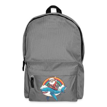 Hai Weihnachtsmann Weihnachten - Rucksack - Mittelgrau - Vorne