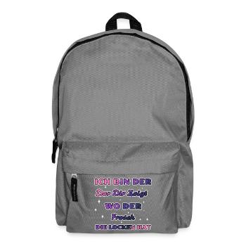 Ich bin der der dir zeigt wo der Frosch... - Rucksack - Mittelgrau - Vorne