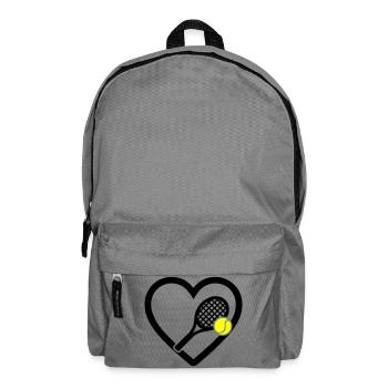 Tennis Heart Racket Ball Sport Passion - Backpack - elephant grey - Front