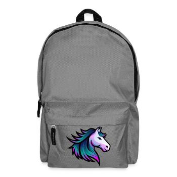 Indigo-Geist-Pferd-Illustration - Rucksack - Mittelgrau - Vorne
