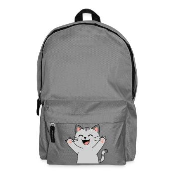 Pattes de chat heureuses Santé (griffes pointues) - Sac à dos - gris éléphant - Devant