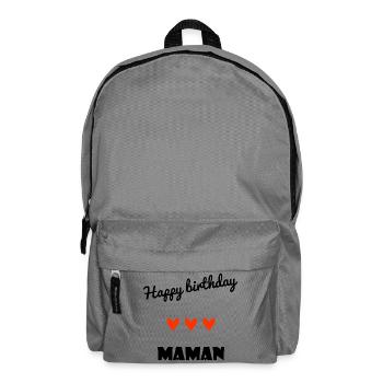 HERZLICHEN GLÜCKWUNSCH ZUM GEBURTSTAG. HERZLICHEN GLÜCKWUNSCH ZUM GEBURTSTAG. MAMA. MUTTER. - Rucksack - Mittelgrau - Vorne