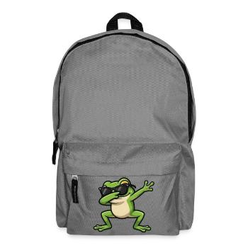 Dabbing Frosch - Rucksack - Mittelgrau - Vorne