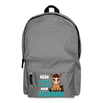 Ich Höre Immer Nur Ein Mimimi Pferd - Rucksack - Mittelgrau - Vorne