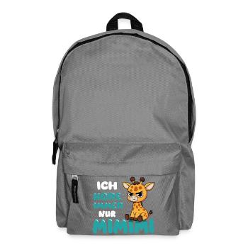 Ich Höre Immer Nur Ein Mimimi Giraffe - Rucksack - Mittelgrau - Vorne