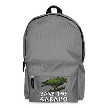 Save The Kakapo New Zealand - Backpack - elephant grey - Front