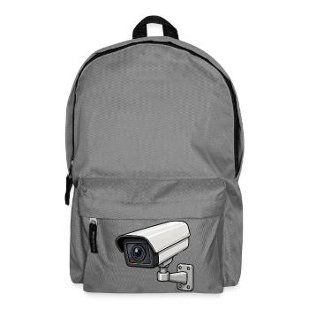 Überwachungskamera Illustration - Rucksack - Mittelgrau - Vorne