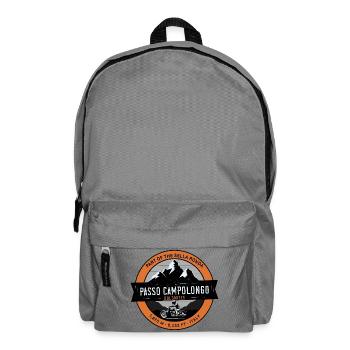 Passo Campolongo Dolomites Motorrad-T-Shirt - Rucksack - Mittelgrau - Vorne