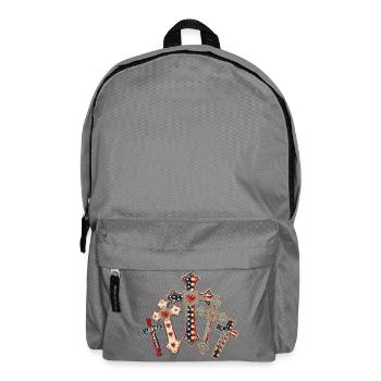 Collage Bling des Croix Américaines - Sac à dos - gris éléphant - Devant