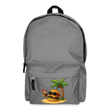 Burger essen Fast Food Paradies Sommer - Rucksack - Mittelgrau - Vorne