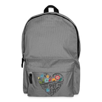 Flower Heart - Backpack - elephant grey - Front