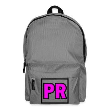 PR Initialen Rahmen Logo - Rucksack - Mittelgrau - Vorne