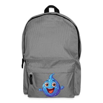 Wassertropfen - Rucksack - Mittelgrau - Vorne