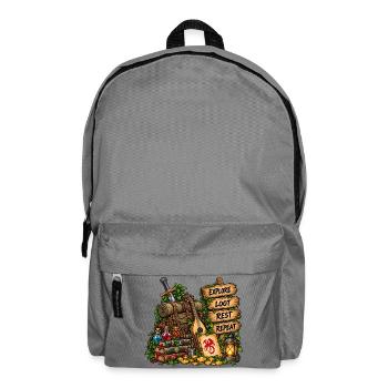 Abenteuer Loot Rast Wiederholen - Rucksack - Mittelgrau - Vorne