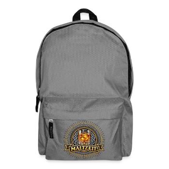 Maltzeit Whiskeyglas Motiv - Rucksack - Mittelgrau - Vorne