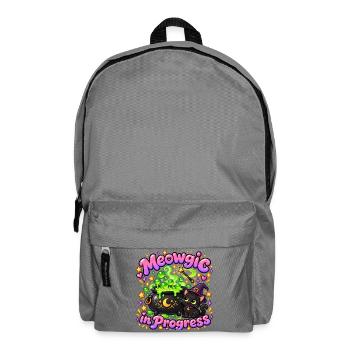 Meowagic in Progress – Katzenzauber Neon - Rucksack - Mittelgrau - Vorne