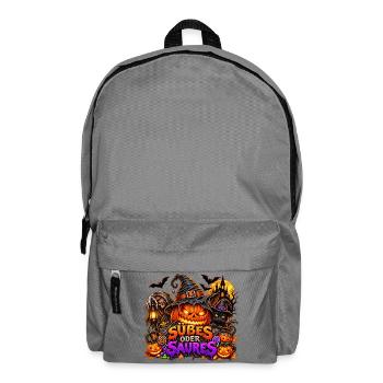 Süßes oder Saures Halloween Kürbis - Rucksack - Mittelgrau - Vorne
