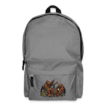 Bär und Bigfoot beobachten Sterne – Outdoor - Rucksack - Mittelgrau - Vorne