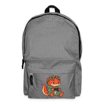 Schläfriger Gamer Salamander - Rucksack - Mittelgrau - Vorne