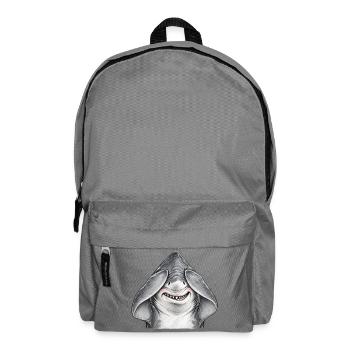 Schüchterner Hai, der seine Augen verbirgt Tierhumor - Rucksack - Mittelgrau - Vorne
