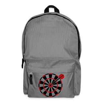 Dartscheibe Pfeil Grafik - Rucksack - Mittelgrau - Vorne