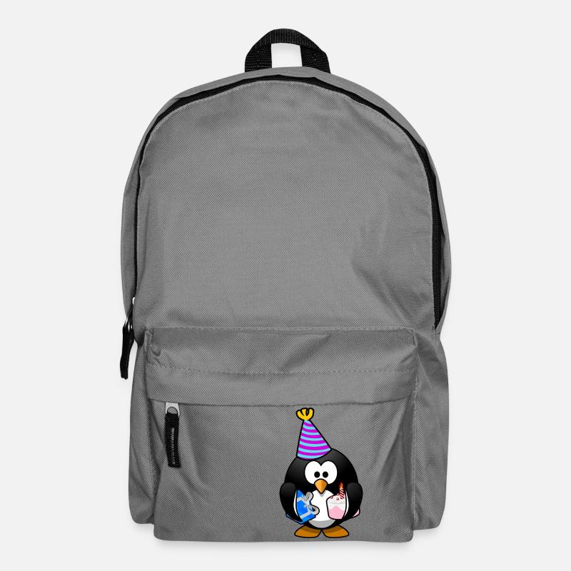 Geburtstag Pinguin - Rucksack - Mittelgrau