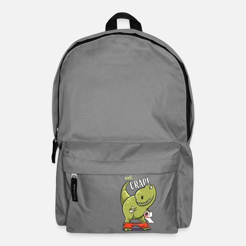 Dinosaur toilet funny T-Rex gift birth - Backpack - elephant grey