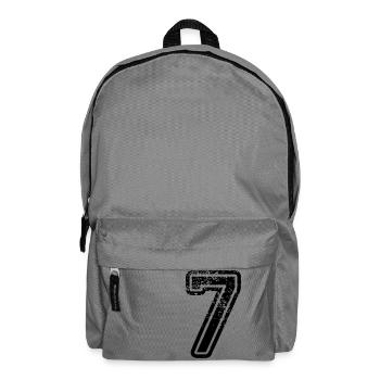 7 - Nummer - Rucksack - Mittelgrau - Vorne