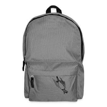 witzig Vogel Absturz Cool lustig Comic - Rucksack - Mittelgrau - Vorne