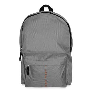 i love you VERTIKAL | Vectorgraphic = Change Color - Rucksack - Mittelgrau - Vorne