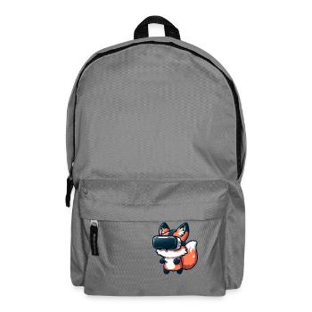 Mignon Fox VR Réalité Virtuelle Gamer Dessin Animé - Sac à dos - gris éléphant - Devant