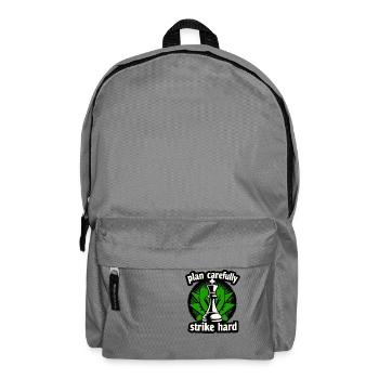 Schach plan carefully strike hard - Backpack - elephant grey - Front