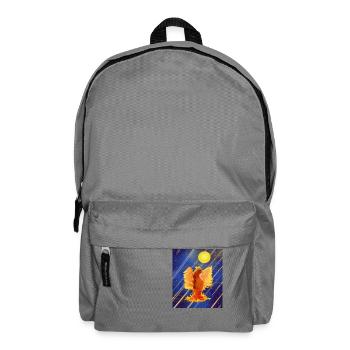 Cosmic Glowing Firebird: Cyber-Semurg - Backpack - elephant grey - Front
