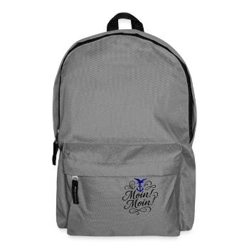 Moin Moin Spruch - Rucksack - Mittelgrau - Vorne
