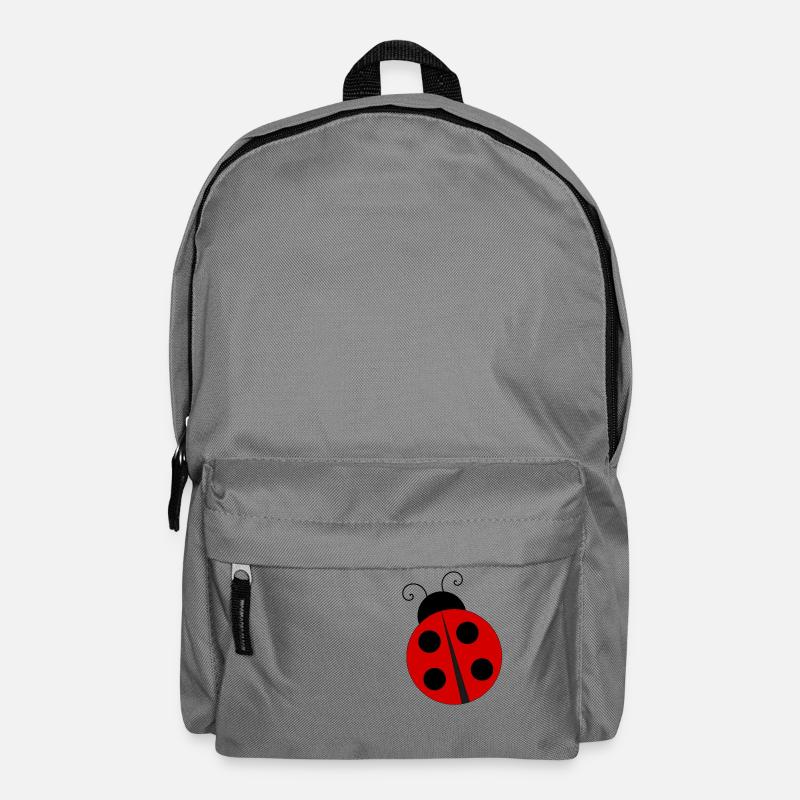 Marienkäfer mit Vier Schwarzen Punkten - Rucksack - Mittelgrau
