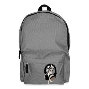 Mikrofon mit Kopfhörern - Rucksack - Mittelgrau - Vorne