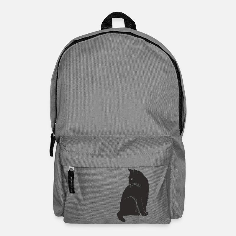 Chat noir - Sac à dos - gris éléphant