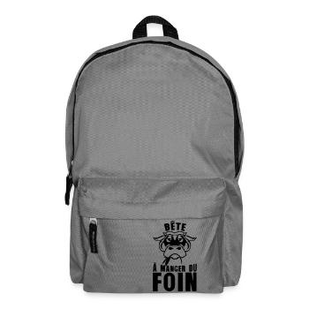 bete a manger du foin vache expression - Sac à dos - gris éléphant - Devant