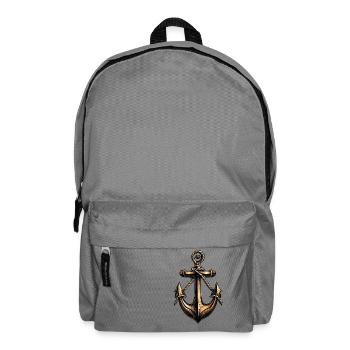 Bronze Anker Motorbootfahrer Segelbootfahrer - Rucksack - Mittelgrau - Vorne