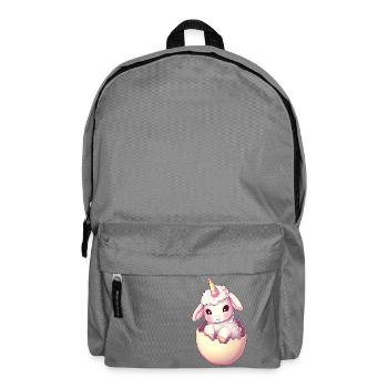 Mouton avec licorne en coquille d’œuf Imaginatif - Sac à dos - gris éléphant - Devant