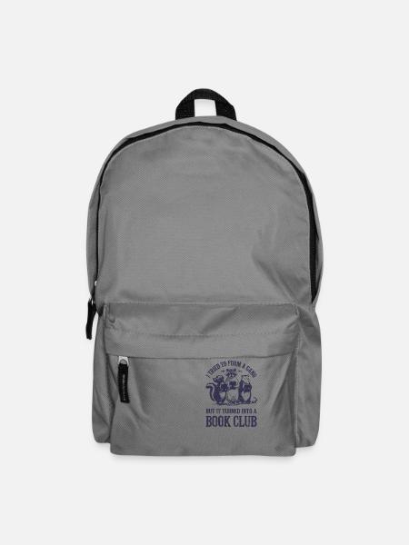 Buchliebhaber: Aus der Gang Wurde Ein Buchclub - Rucksack - Mittelgrau