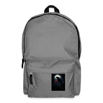 Raven Rose Moon Gloomy Gothic Black Crow - Backpack - elephant grey - Front
